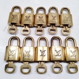 Pre loved authentic Louis Vuitton Brass Padlocks with Keys $50/each